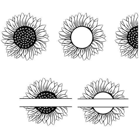 Blooming Sunflowers Vector Flat Isolated 4655050 Vector Art At Vecteezy