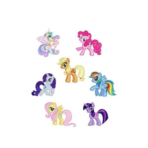 My Little Pony Embroidery Design Set Of 6 Get 1 Free