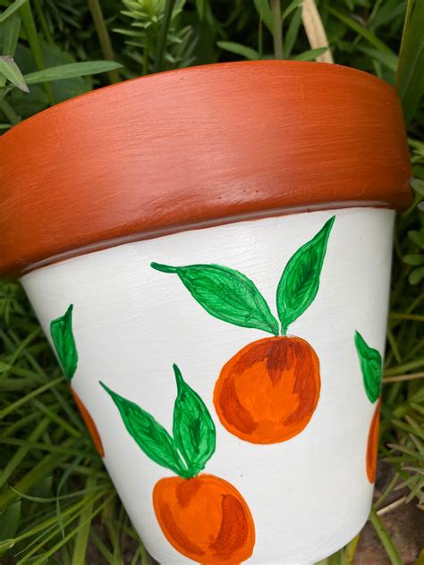 Hand Painted Terracotta Plant Pot Etsy