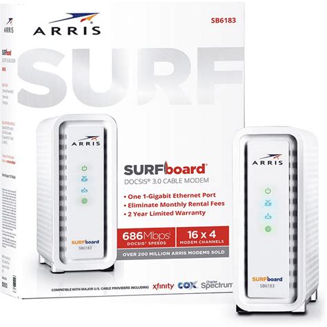 Arris Surfboard Sb8200 Docsis 31 Gigabit Cable Modem Approved For Cox
