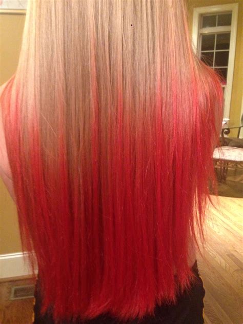 Kool Aid Dip Dyed Hair Cherry Strawberry And Pink Lemonade Dip Dye Hair Hair Dye Tips
