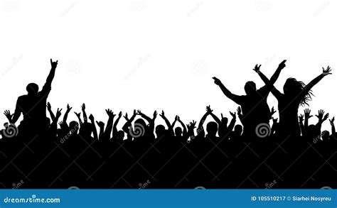 Concert Crowd Silhouette Vector Free