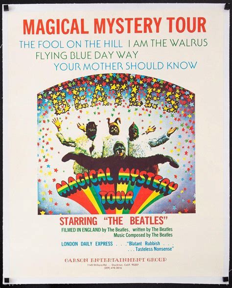 Magical Mystery Tour Movie Poster 23x29 Original Vintage Movie Poster