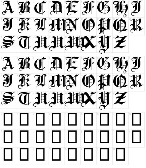 Gothic Fonts Alphabet Pharmadop