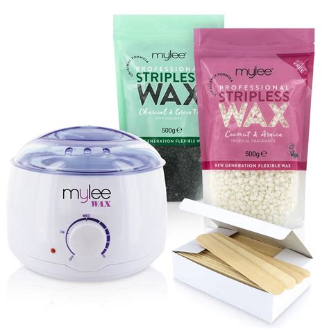 Mylee Stripless Waxing Kit Hard Flexible Pearl Wax Beads Heater Hair Removal Set Ebay