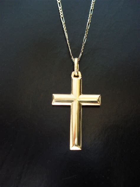 Gold Cross Necklace High Quality Italy Real 10k Gold Cross Etsy
