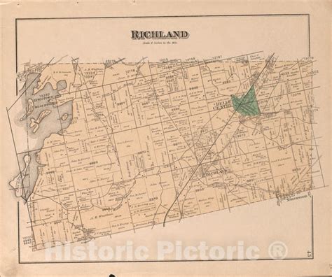 Historic 1890 Map Atlas Of Logan County Ohio Richland Historic