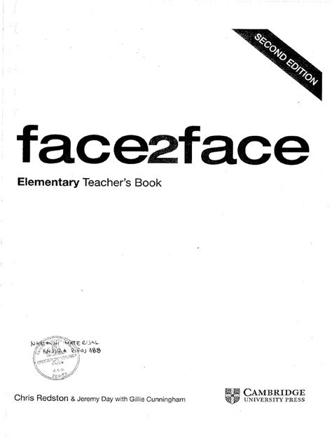 Face 2 Face Elementary Teachers Book Second Edition Pdf