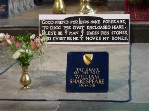 William shakespeare would have lived with his family in their house on henley street until he william shakespeare continues to be one of the most important literary figures of the english. Shakespeare's grave | Shakespeare, English fun, Famous graves