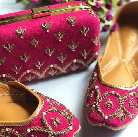 Khussa Shoes Indian Pakistani Indian Shoes Bridal Pearl And Stones