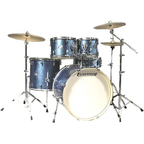 Ludwig Element Drive 5 Piece 22 Inch Drum Kit Azure Blue Sparkle At