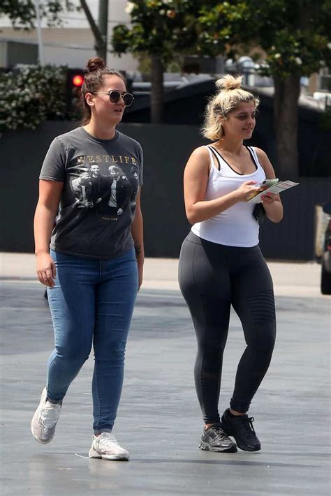 Bebe Rexha Dressed In A Nike Tank Top And Leggings As She Steps Out For Some Shopping In Los