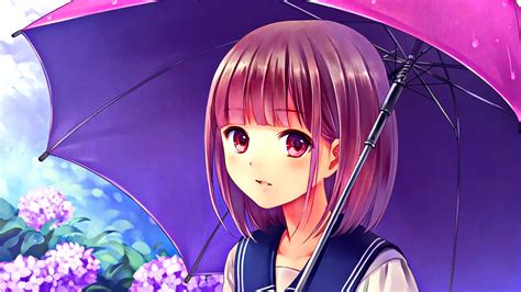 Wallpaper Illustration Flowers Anime Girls Open Mouth Looking At