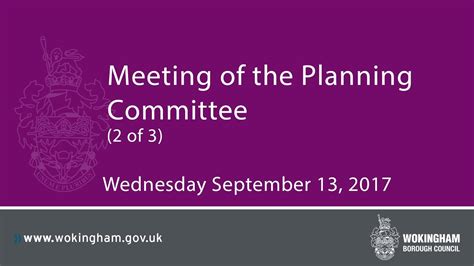 Planning Committee 13 September 2017 2 Of 3 Youtube