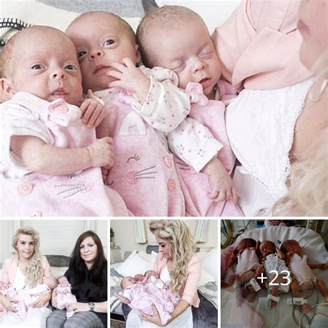 same sex couple celebrates the arrival of triplets after enduring three miscarriages in a single