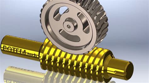 Worm Gear Simulation Created With Solidworks Youtube