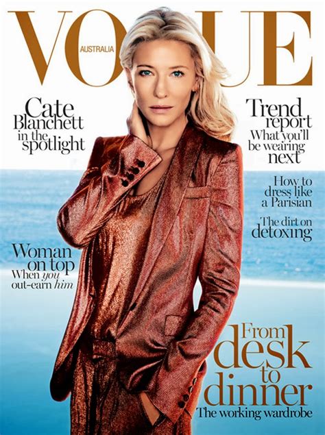 Cate Blanchett Covers Vogue Australia In A Rather Flashy Gucci Suit