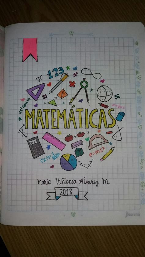 Cuaderno Matemáticas Math Notebook Capas Para Tumblr Cadernos De