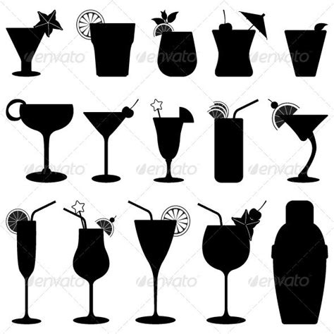Download Cocktail Drink Fruit Juice Silhouette | Silhouette images, Silhouette, Cocktail drinks