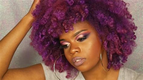 Dying Natural Hair Purple Youtube