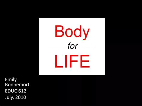 Ppt Body For Life Powerpoint Presentation Free Download Id2586601