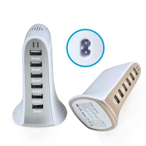 6 Multi Port Usb Charger Hub Universal Desktop Multiple Usb Charging