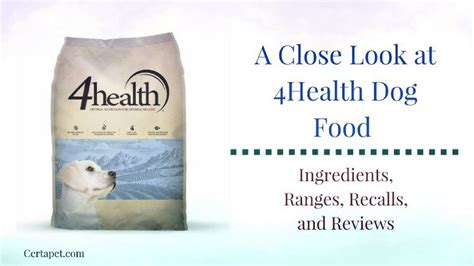 Check out our latest dog nutrition guides. 4Health Dog Food: Ingredients, Recalls, and Reviews | CertaPet