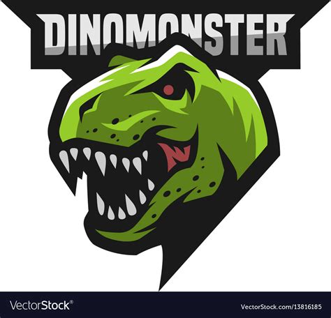 Ferocious Dinosaur Logo Royalty Free Vector Image