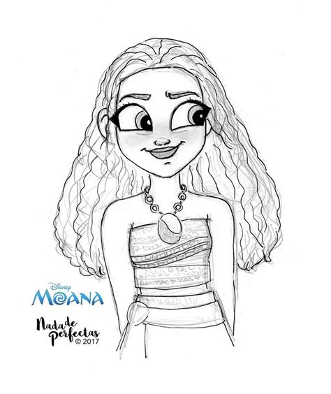 Hoy tuve la oportunidad ver MOANA dibujada en mi estilo de dibujo… 