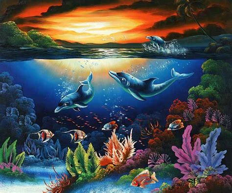 Ocean Painting Painting Marine Life