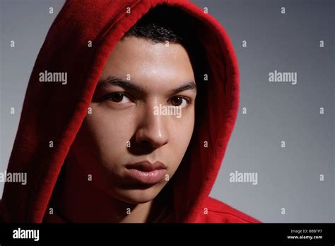 Man Wearing Red Hooded Shirt Hi Res Stock Photography And Images Alamy