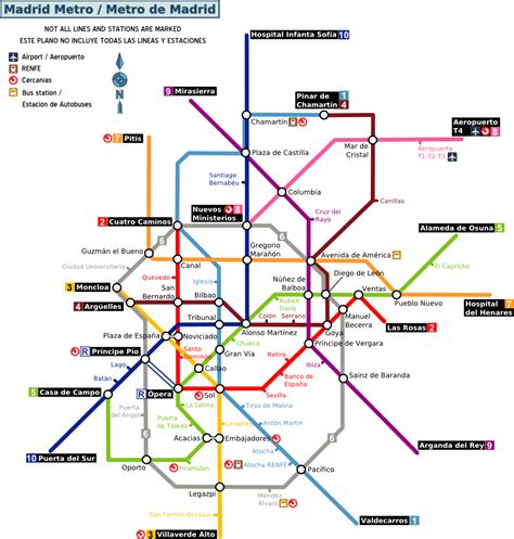 Large Detailed Madrid City Metro Map Madrid City Larg