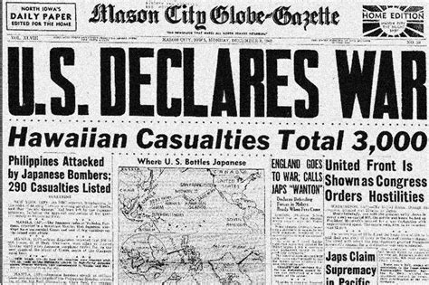United States Declaration Of War Upon Japan World War 2 Facts