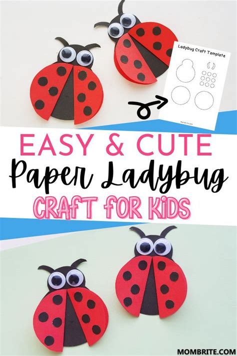 Easy And Fun Paper Ladybug Craft For Kids Free Template Ladybug