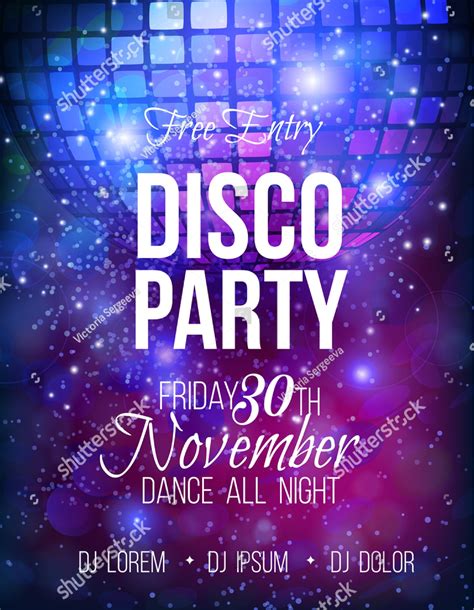 Free 14 Disco Party Invitation Designs And Examples In Publisher Word
