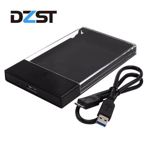 Dzlst Micro B External Hard Drive Enclosure 25 Inch Transparent Hdd