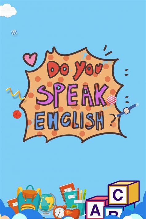 Fun English Training Class Admissions Background Template, Fun English