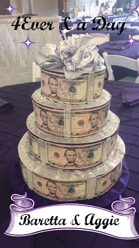 Wedding gift ideas for the bride and the groom. This money cake wedding gift is a great idea for a wedding ...