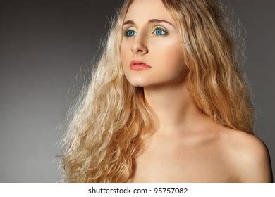 Closeup Woman Portrait Naked Shoulder Looking Stock Photo Shutterstock