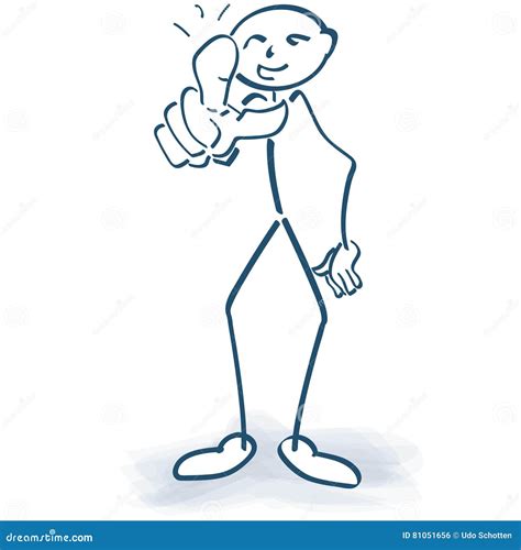 3d Stickman With Finger Pose Royalty Free Stock Photography