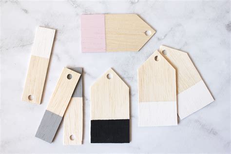 Easy DIY Balsa Wood Gift Tags Dossier Blog Color Dipped Gift Tags