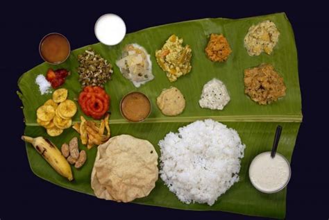 Banana leaf is available in 5 states. File:South Indian food cuisine.jpg - Wikimedia Commons