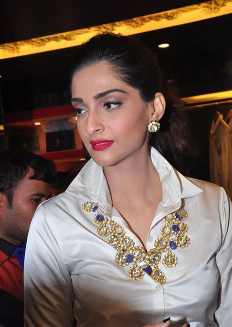 Bollywood Actress Sonam Kapoor Generous White Cute Stills