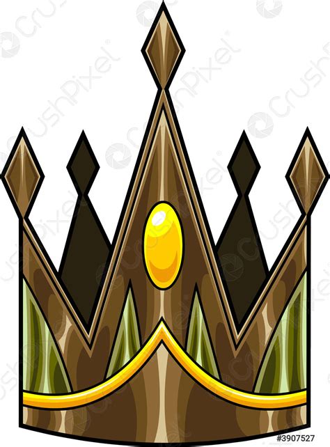 Cartoon Golden Crown With Diamonds Stock Vector 3907527 Crushpixel