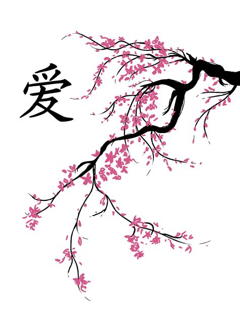 Cherry Blossom Branch Drawing Clipart Best