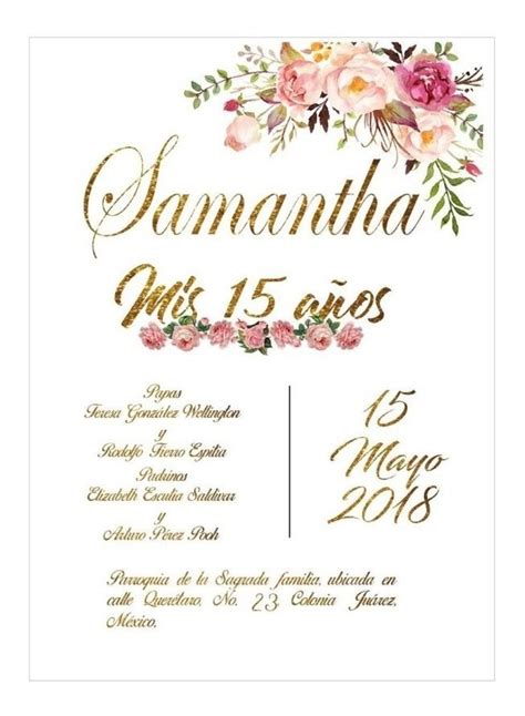 Las Mejores Invitaciones De Xv Años Para Editar Y Tarjetas De 15años