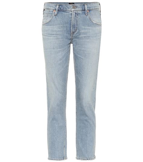 Citizens Of Humanity Denim Elsa Mid Rise Cropped Slim Jeans In Blue Lyst