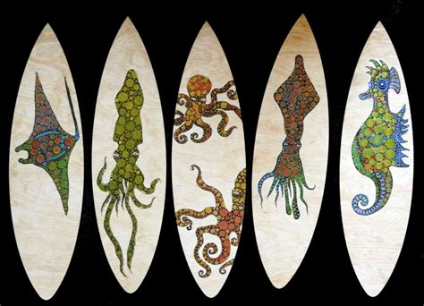 Life As An Artist Mini Surfboard Art
