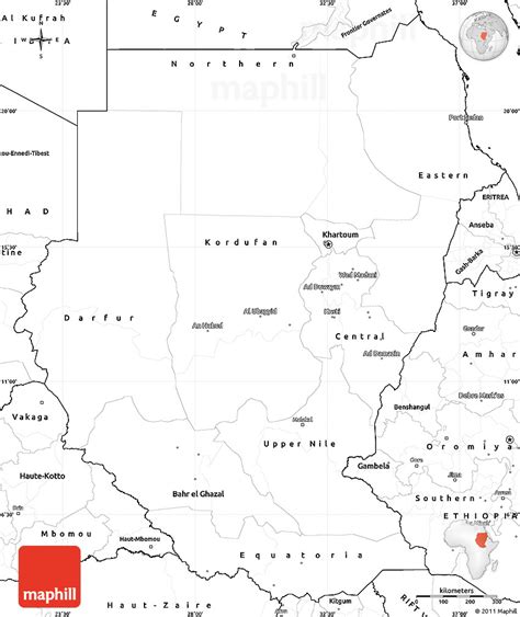 Blank Simple Map Of Sudan