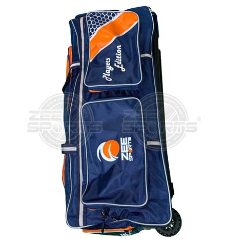 Zee Sports Cricket Kit Bag Orange And Navy Blue Players Edition